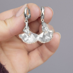 Srebrne kolczyki from Swarovski MIŁORZĄB - SREBRO