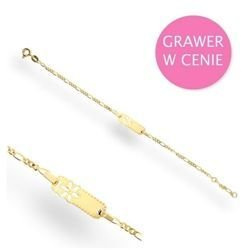 Srebrna bransoletka - Kwiatuszek - Grawer GRATIS