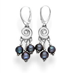 Srebrne kolczyki naturalne PERŁY SREBRO - JAKOŚĆ !