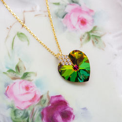 Necklace heart Swarovski - silver p. 925