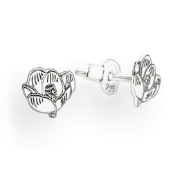 SZT-706 Kolczyki KWIAT KROKUS - SREBRO pr. 925