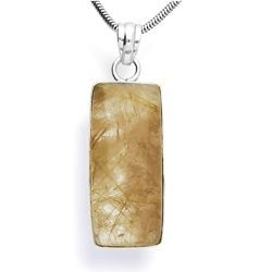 Srebrna duża zawieszka KWARC Z RYTULEM - pr. 925