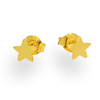 SZTZ Srebrne kolczyki GWIAZDKI POZŁACANE. 925 8mm