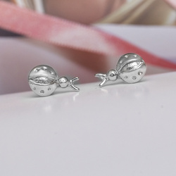 Kolczyki sztyfty biedronka - Srebro pr 925