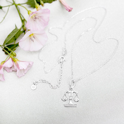 Srebrny naszyjnik ZNAK ZODIAKU WAGA - SREBRO p 925