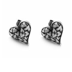 Srebrne kolczyki - sztyfty - Serca
