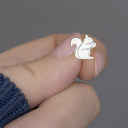 SZT-766 Silver earrings SQUIRREL - Sterling Silver 925
