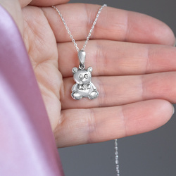 Srebrny charms z Crystals from Swarovski - MIŚ