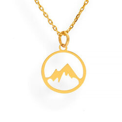 Necklace MOUNTAINS - Sterling Silver 925 Gold Plated