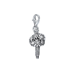 Srebrny charms z Crystals from Swarovski - BUKIET