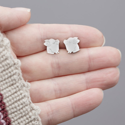 SZT-514 Silver stud pig earrings 925 silver