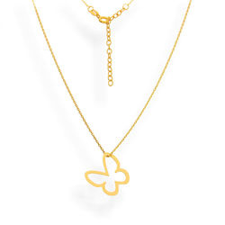 Srebrny naszyjnik MOTYL - SREBRO pr 925 POZŁACZNE