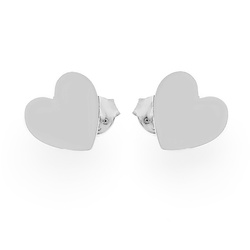 SZT-238B Silver heart 7mm earrings 925 silver