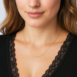 Srebrny naszyjnik cyrkonie KOMETA - SREBRO pr 925