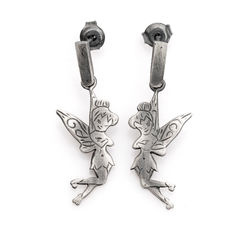 Srebrne kolczyki , sztyfty elfy leśne - srebro 925