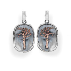 Srebrne kolczyki DRZEWO - SREBRO rękodzieło CUDO!