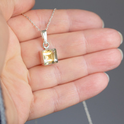 Srebrny naszyjnik - naturalny TOPAZ - SREBRO p.925