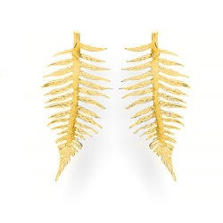 Srebrne kolczyki PAPROĆ - rękodzieło SREBRO p 925