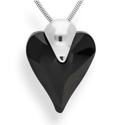 Duża zawieszka SERCE with Swarovski - SREBRO 925