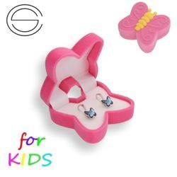 Srebrne kolczyki Swarovski Crystals motylki p. 925