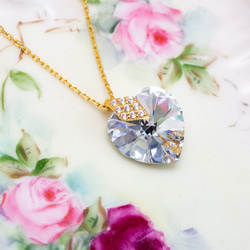 Srebrny naszyjnik SERCE SWAROVSKI - SREBRO p. 925