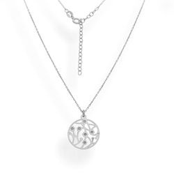 Srebrny naszyjnik KWIATY KWIAT - SREBRO pr 925