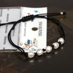 Bransoletka sznurkowa SWAROVSKI PERŁY - pr. 925