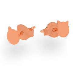 Srebrne kolczyki KOT KOTEK 925 ROSE GOLD