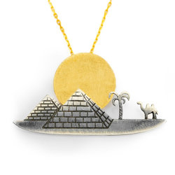 Srebrny naszyjnik piramidy - srebro p. 925